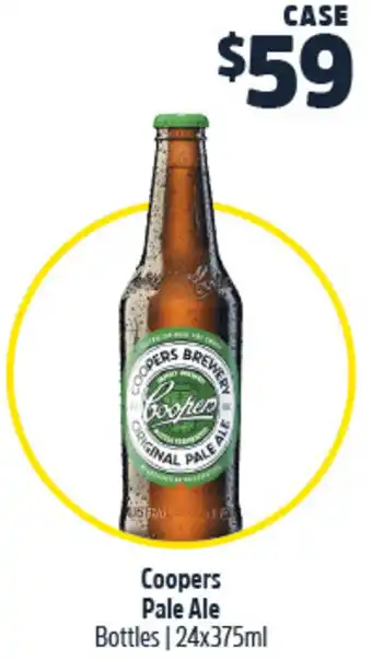 Woolworths Coopers Pale Ale Bottles 24x375ml offer