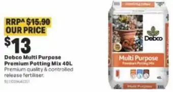 Mitre 10 Debco Multi Purpose Premium Potting Mix 40L offer