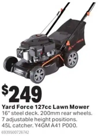 Mitre 10 Yard Force 127cc Lawn Mower offer