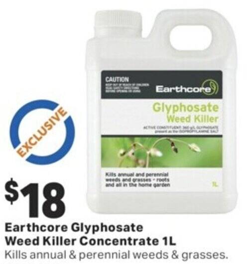Earthcore Glyphosate Weed Killer Concentrate 1L offer at Mitre 10