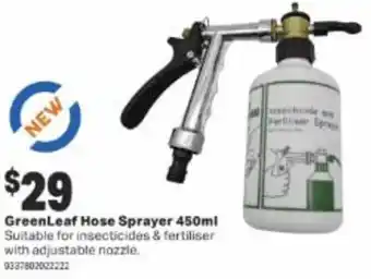 Mitre 10 GreenLeaf Hose Sprayer 450ml offer