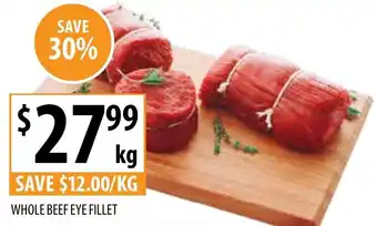 Supabarn WHOLE BEEF EYE FILLET offer