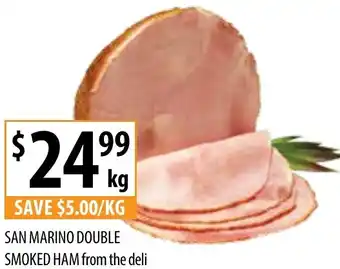 Supabarn SAN MARINO DOUBLE SMOKED HAM offer