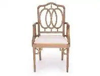 LivingStyles Chippendale Ring Mahogany Timber Dining Armchair, Weathered Oak offer