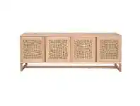 LivingStyles Clovelly American Oak Timber 4 Door Sideboard, 200cm offer