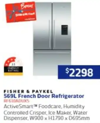 Retravision 569L French Door Refrigerator offer