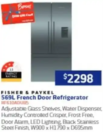 Retravision 569L French Door Refrigerator offer