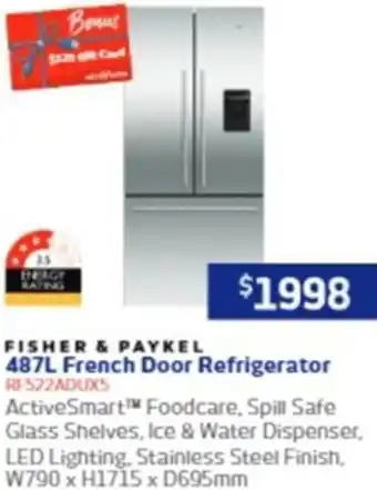 Retravision 487L French Door Refrigerator offer