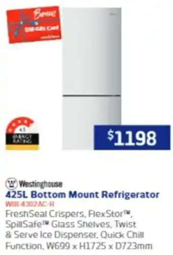 Retravision 425L Bottom Mount Refrigerator offer