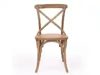 LivingStyles Elne Oak Timber Cross Back Dining Chair, Timber Seat, Natural offer