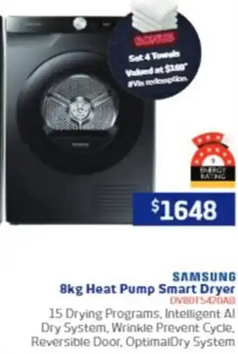 Retravision 8kg Heat Pump Smart Dryer offer