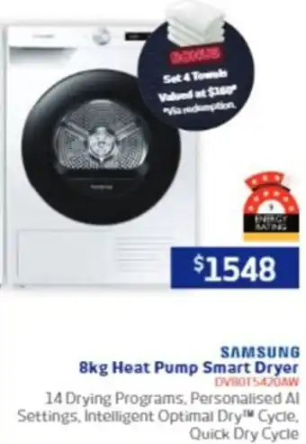 8kg Heat Pump Smart Dryer