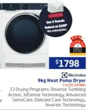 Retravision 9kg Heat Pump Dryer offer