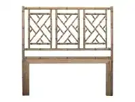LivingStyles Chippendale White Cedar Timber Bed Headboard, Queen, Weathered Oak offer