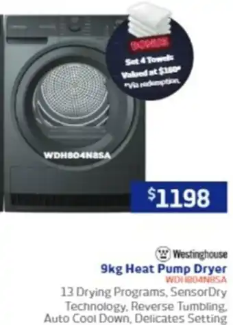 Retravision 9kg Heat Pump Dryer offer