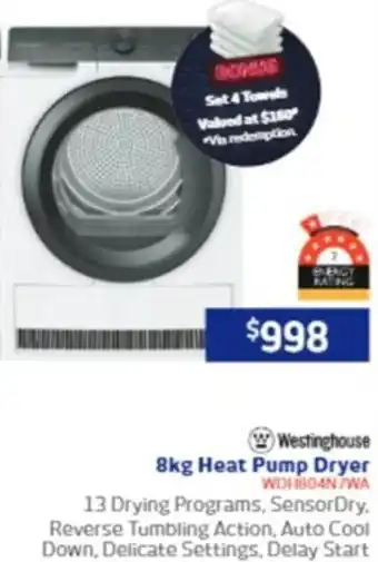 Retravision 8kg Heat Pump Dryer offer