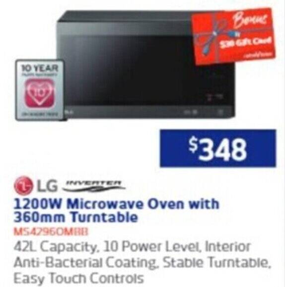 1200W Microwave Oven with 360mm Turntable offer at Retravision