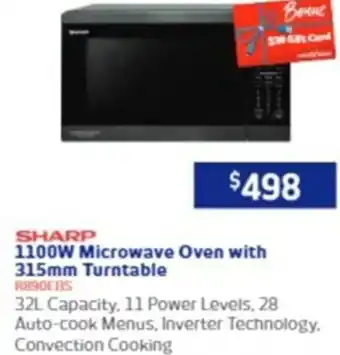 Retravision 1100W Microwave Oven with 315mm Turntable offer