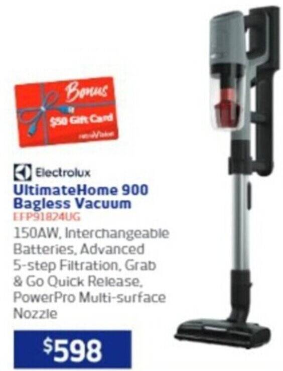 UltimateHome 900 Bagless Vacuum offer at Retravision