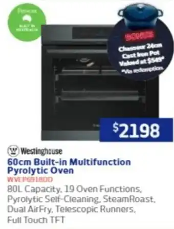 Retravision 60cm Built-in Multifunction Pyrolytic Oven offer