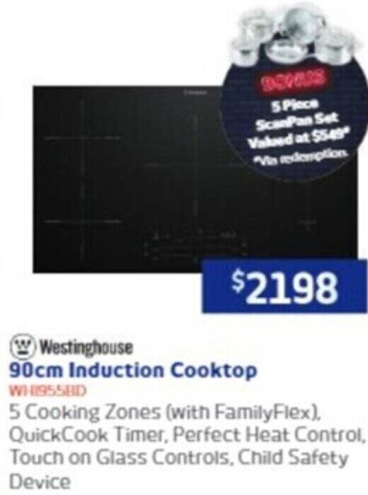90cm Induction Cooktop offer at Retravision