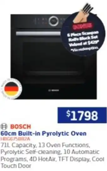 Retravision 60cm Built-in Pyrolytic Oven offer
