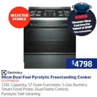 Retravision 90cm Dual Fuel Pyrolytic Freestanding Cooker offer