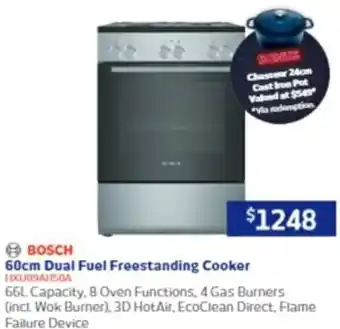 Retravision 60cm Dual Fuel Freestanding Cooker offer