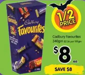 Spar Cadbury Favourites 340gm offer