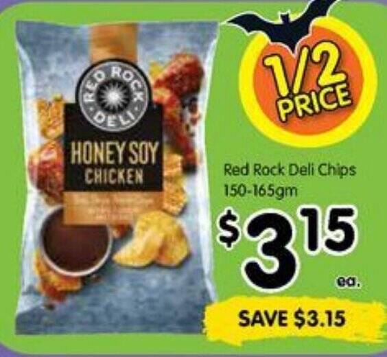 Red Rock Deli Chips 150165gm offer at Spar