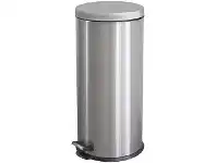 Officeworks J.Burrows Round Pedal Bin 30L Silver offer