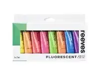 Officeworks Reeves Acrylic Paint 22mL 8 Pack Fluorescent offer