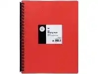Officeworks Keji Refillable Display Book 20 Pockets Red offer