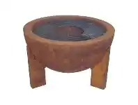 LivingStyles Cast Iron Round BBQ Fire Pit, 60cm offer