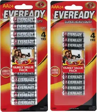 IGA Eveready super heavy duty aa or aaa batteries 24 pack offer