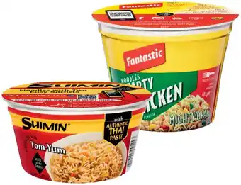 IGA Fantastic bowl noodles 105g or suimin 110g selected varieties offer