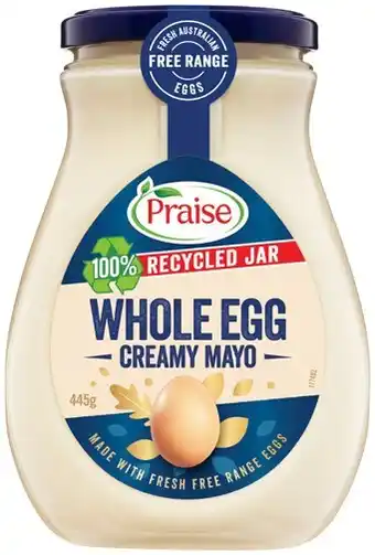 IGA Praise whole egg creamy mayo 445g offer