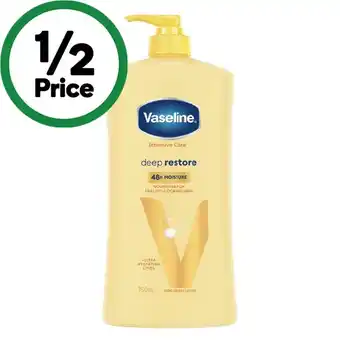 Woolworths Vaseline intensive care body lotion 750ml offer
