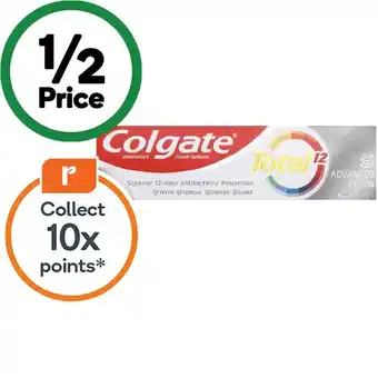 Woolworths Colgate total advanced toothpaste 115g offer