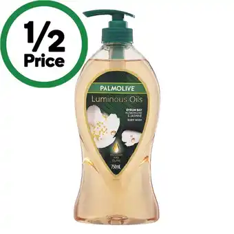 Woolworths Palmolive luminous oils body wash 750ml offer