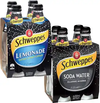 IGA Schweppes mixers 4x300ml selected varieties offer