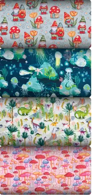 Spotlight Print & plain cotton spandex jersey offer