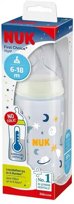 BIG W Nuk first choice night baby bottle 300ml 6-18months offer
