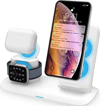 BIG W Eko 4-in-1 wireless charging dock - white+ offer