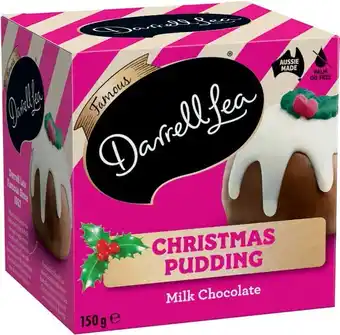 BIG W Darrell lea christmas milk chocolate pudding 150g offer