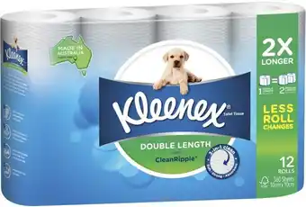BIG W Kleenex 12-pack double length toilet tissue offer