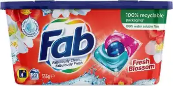 BIG W Fab 28-pack laundry liquid caps - fresh blossom offer