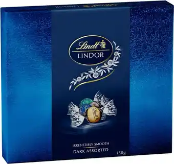 BIG W Lindt lindor dark chocolate box 150g offer
