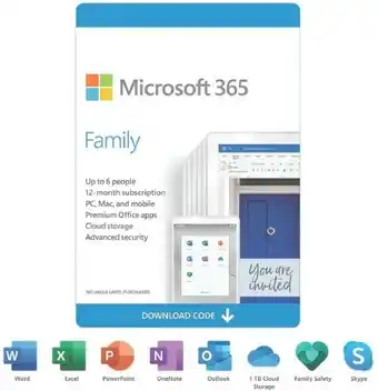 The Good Guys Microsoft 365 Family - 12 Months (ESD) offer