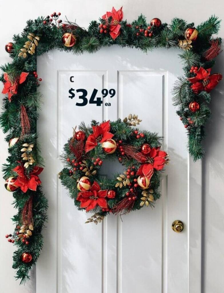 Belfont Garland or Wreath offer at ALDI